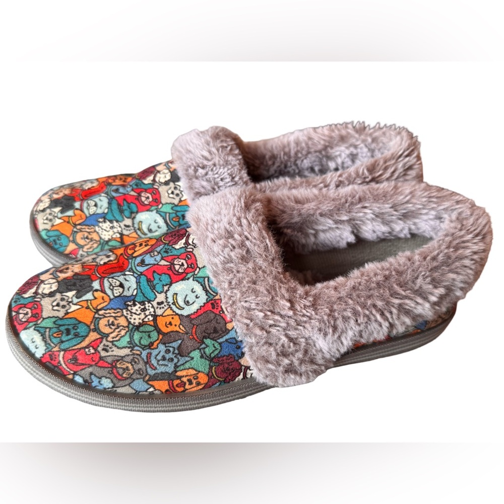 BOBS by Skechers Too Cozy Pooch Parade Slipper Shoes Women’s Size 6.5 Comfort